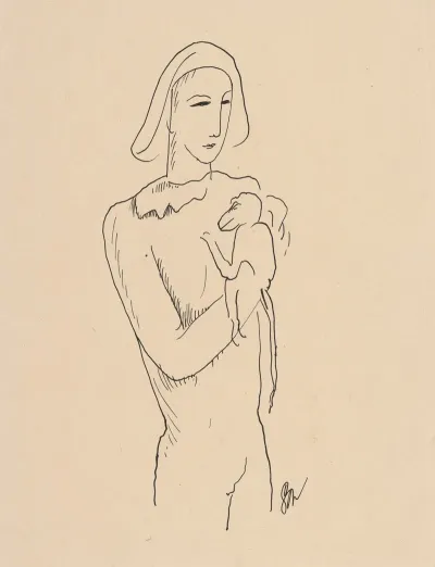 Harlequin With A Monkey On His Arm