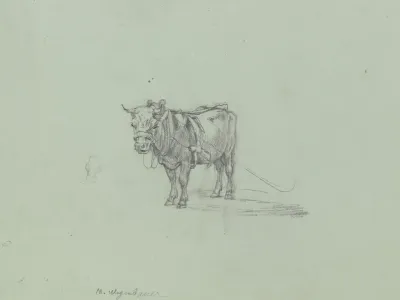 Harnessed Ox