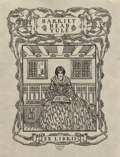 Harriet Head Yule Ex Libris Inscribed