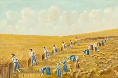 Harvesting With Grain Cradles After Olof Krans