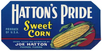 Hattons Pride Sweet Corn Label