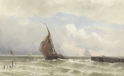 Haven Van Vlissingen Met Inkomende Zeilschip