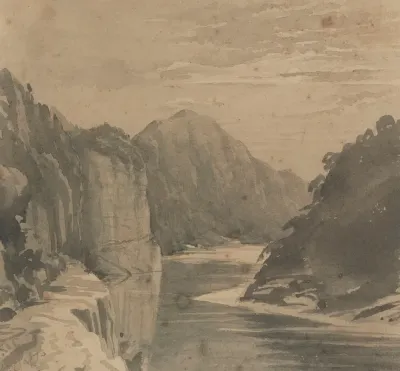 Hawks Crag Buller River By Moonlight