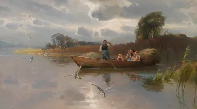 Hay Boat On Lake Chiemsee