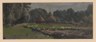 Haystacks Against The Background Of A Forest In Spreewald
