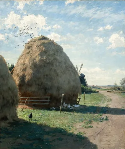 Haystacks Summer Scene From Skagen