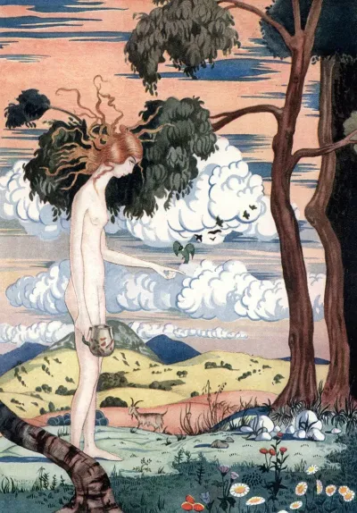 He Saw Caitilin Ni Murrachu Walking A Little Way In Front With A Small Vessel In Her Hand