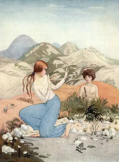 He Stood Waist Deep In Greenery Fronting Her Squarely
