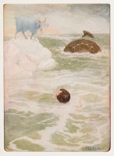 He Swam With Redoubled Strength And Energy Toward The White Rock