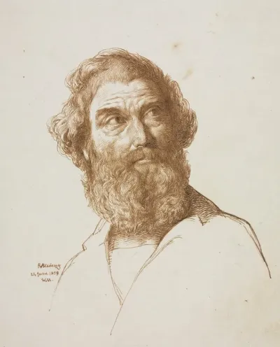 Head Of A Bearded Man Gazing To His Left