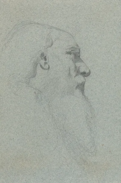 Head Of A Bearded Man Looking Right