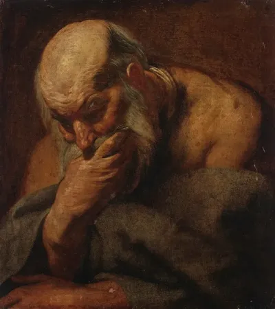 Head Of A Bearded Man Possibly An Apostle