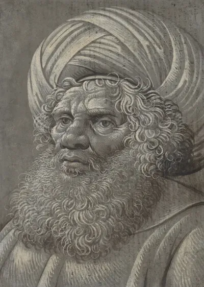 Head Of A Bearded Man Wearing A Turban