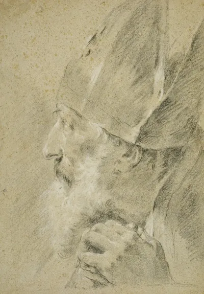 Head Of A Bishop In Profile