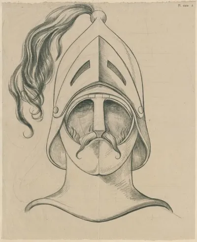 Head Of A Christian Knight In Armour