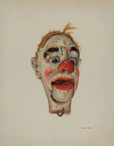 Head Of A Clown Marionette