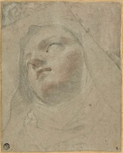 Head Of A Dominican Nun Study For The Ecstasy Of Saint Dominic