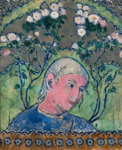 Head Of A Girl In Flowers