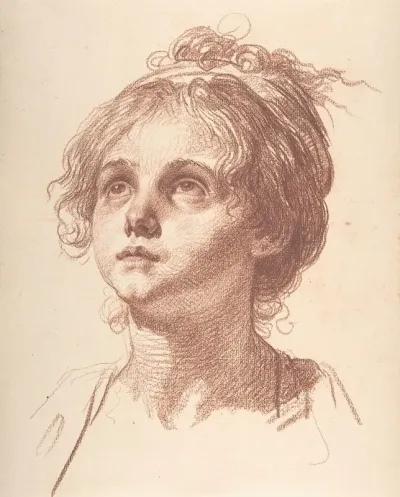 Head Of A Girl Looking Up