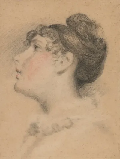 Head Of A Girl Probably A Study Of Mrs De Wint