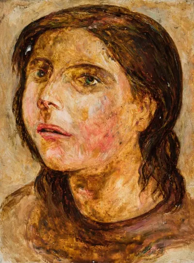 Head Of A Girl With A Half Open Mouth