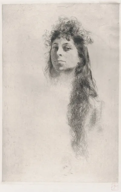 Head Of A Girl With Long Hair