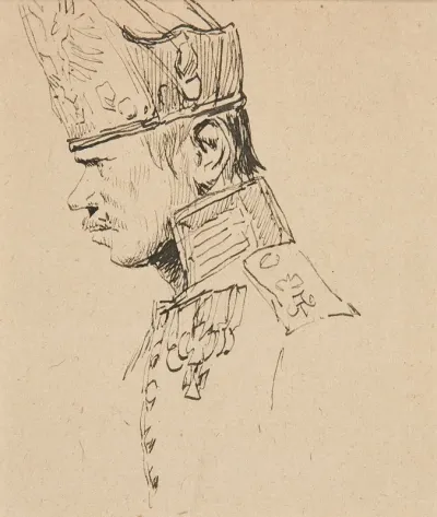 Head Of A Grenadier In Profile