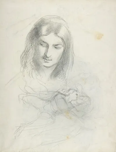 Head Of A Man And Figure Studies