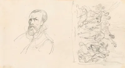Head Of A Man And Scene