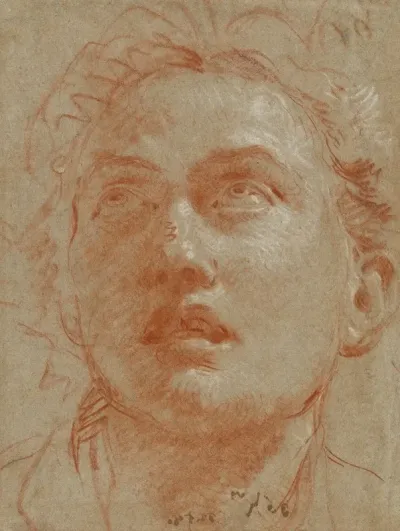 Head Of A Man Looking Up 2