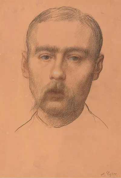 Head Of A Man Possible Portrait Of Professor E D Adams