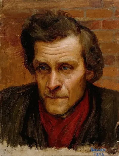 Head Of A Man Study For The Painting By The River Of Tuonela