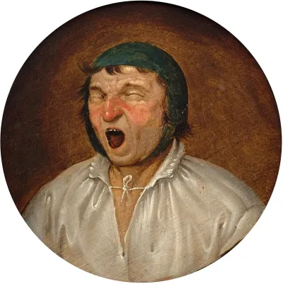 Head Of A Man With Mouth Open