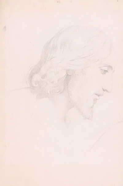 Head Of A Model In Profile As Christ