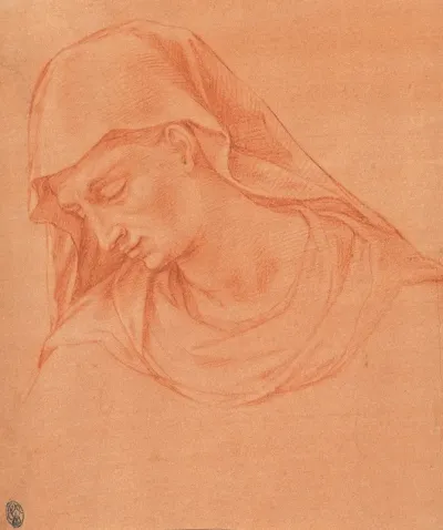 Head Of A Mourning Woman In Profile To The Left