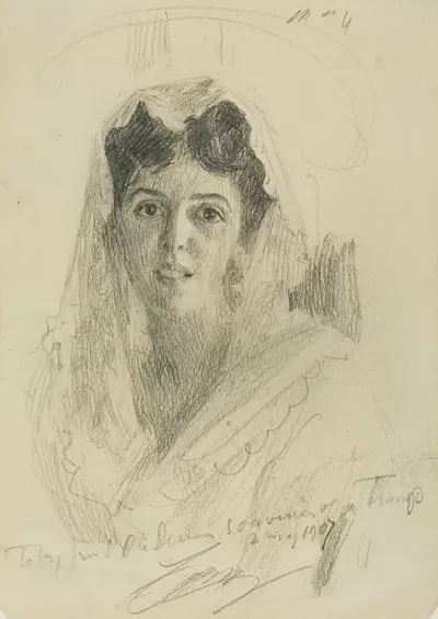 Head Of A Woman En Face