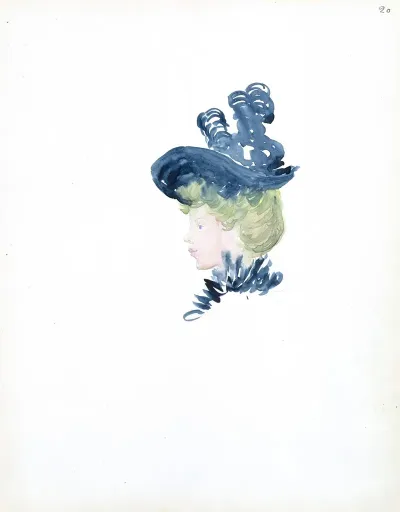 Head Of A Woman In A Plumed Hat