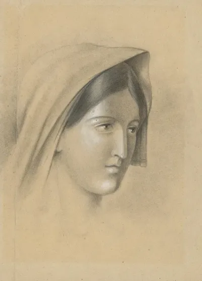 Head Of A Woman In A Scarf