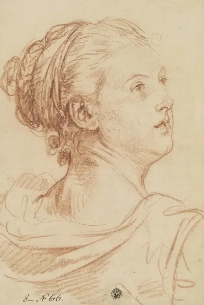 Head Of A Woman Looking Back Over Her Shoulder