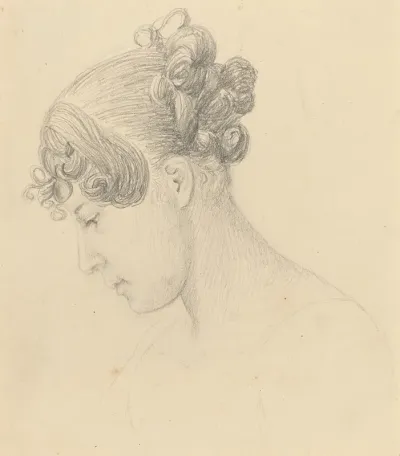 Head Of A Woman Looking Down Theresa Turner
