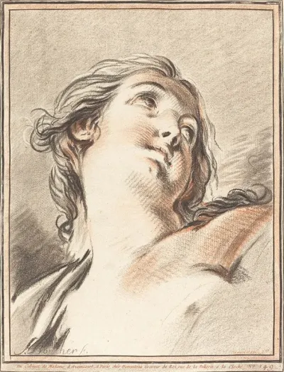 Head Of A Woman Looking Up