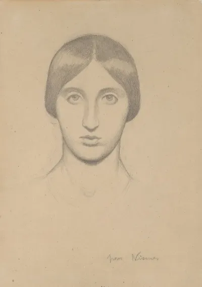 Head Of A Woman Study For A Mural In The Church Of Saint Paul Nimes