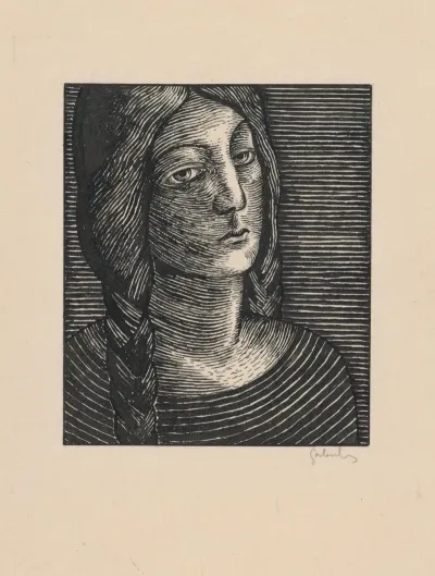 Head Of A Woman With Long Braids 2