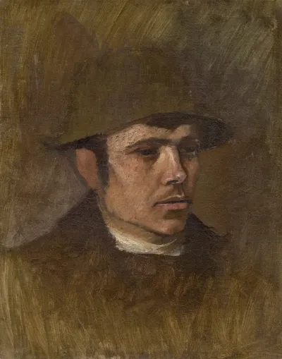 Head Of A Worker In A Hat