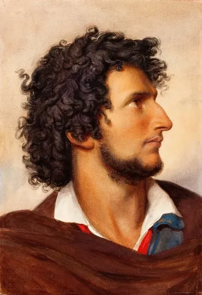 Head Of A Young Bearded Venetian Man In Profile