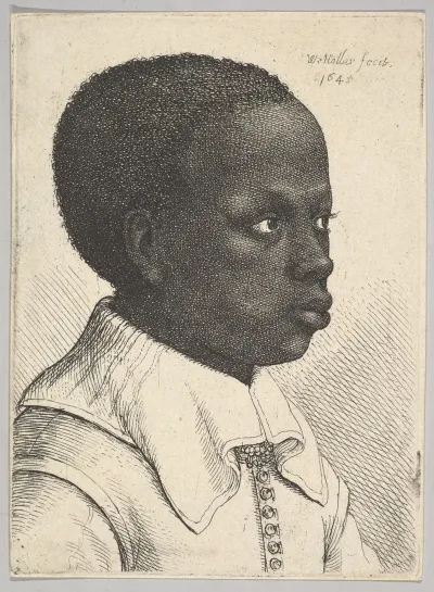 Head Of A Young Black Boy In Profile To The Right