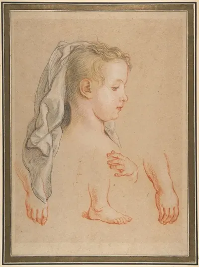 Head Of A Young Girl And Studies Of Hands And Of Her Right Foot