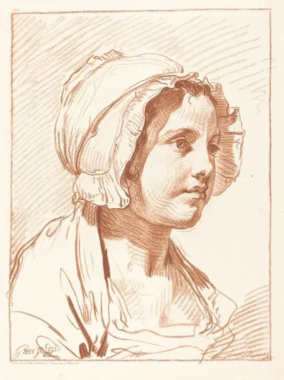 Head Of A Young Woman Wearing A Cap