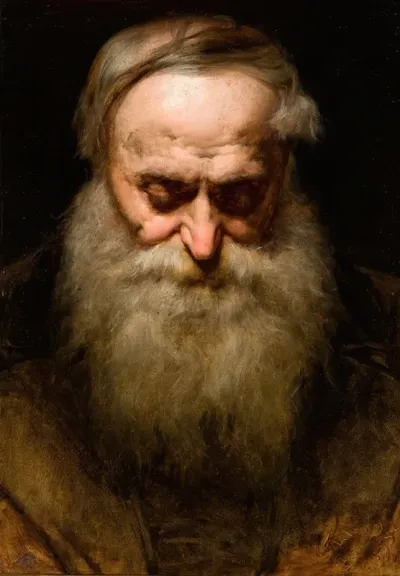 Head Of An Old Man With A Grey Beard