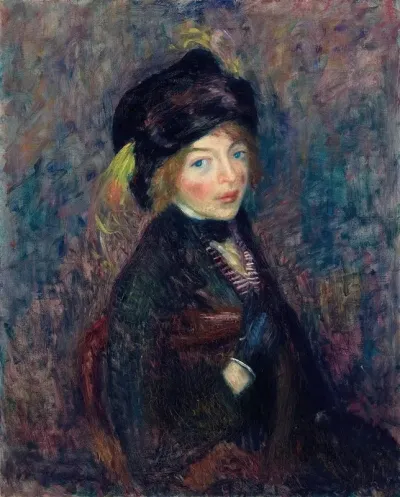Head Of Girl Feather In Turban